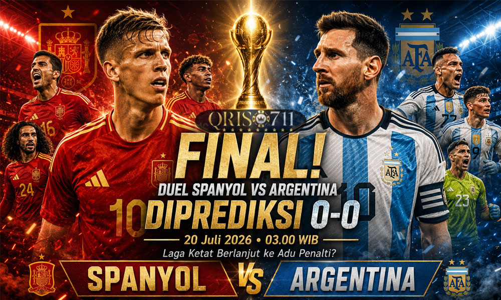 aFinal! Duel Spanyol vs Argentina Diprediksi 0-0