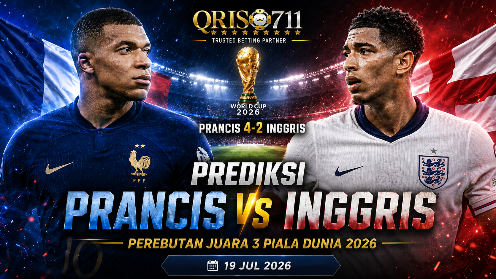 Prediksi Juara 3 : Prancis vs Inggris Piala Dunia 2026